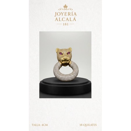 Medalla colgante panthera de oro 18k